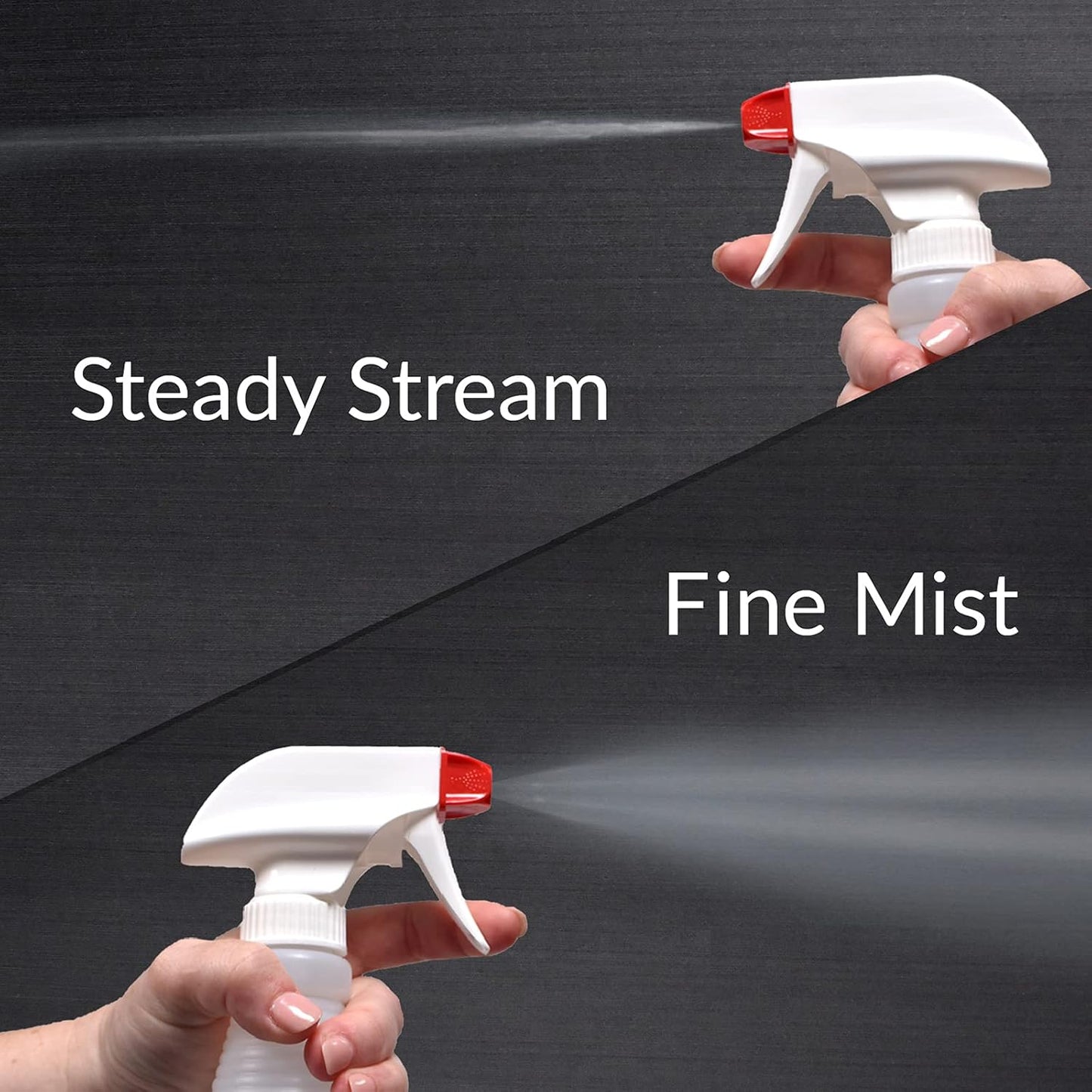 Pinnacle Mercantile Plastic Spray Bottles Leak Proof Technology Empty 16 oz Value Pack of 12 Made In USA