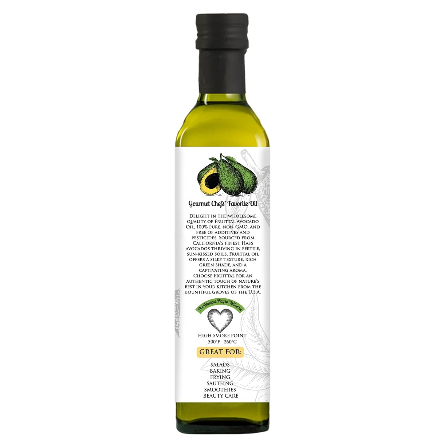 Fruittal Avocado Oil – 100% Pure, Made in the USA, and Rich in Health Benefits (8.5 Oz)