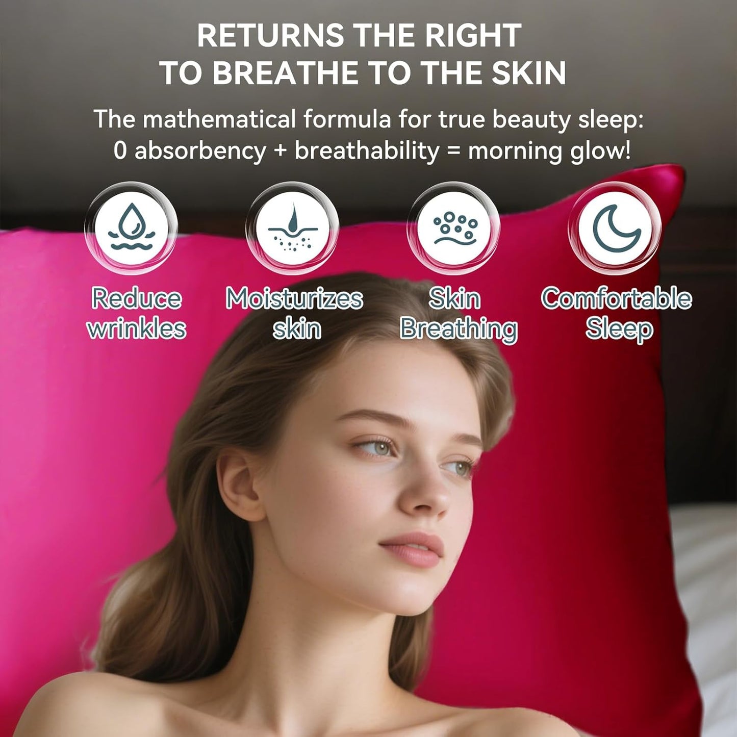 Tyfitb Satin Pillowcase Set for Hair & Skin Care – Cooling, Hypoallergenic, Anti-Frizz, Wrinkle-Free – Soft, Luxurious Pillowcases with Envelope Closure – 2-Pack, Queen Size 20x30, Gift-Ready