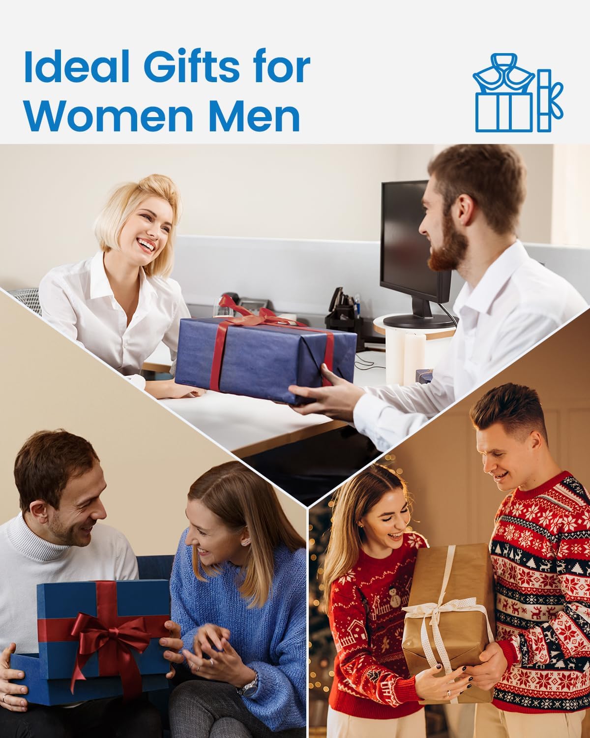 RENPHO Christmas Gifts for Women Men, Heating Pad for Neck and Shoulders and Back Pain Relief, Hsa Store Eligible Items, Electric Heat Pad for Period Cramps, Auto Shut Off, ETL Certified, 24"x33" Red