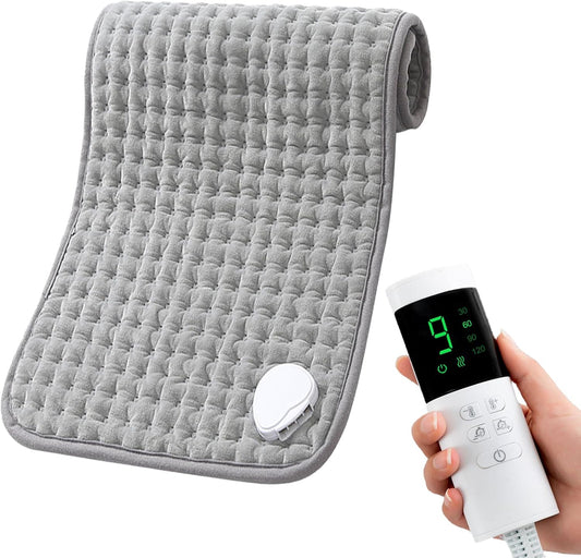 Large Heating Pad,OCSOSO Extra Large Heating Pad for Back Pain Relief Electric Heating for Period Cramps Knee Leg Pain Relief Moist/Dry Heat 10 Heat Setting (24"×12")