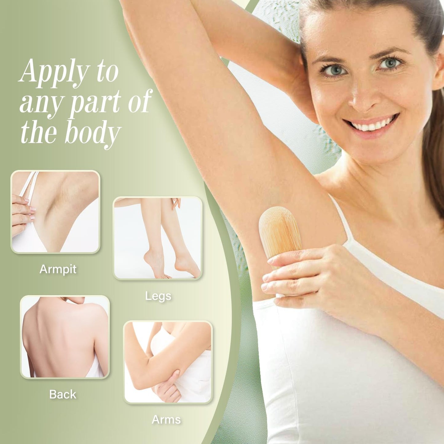 Bamboo Deodorant Applicator, Cream Applicator Spreads Deodorant Cream Precisely, Deodorant Spoon Keeps Hands Clean, Deodorant Cream Applicator Suits Various Creams, Durable and antibacterial. (Big)