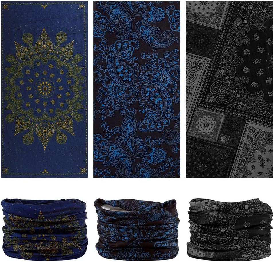 Headband Neck Gaiter Head Wrap Headwear Face Mask Magic Scarf Bandana for Men and Women