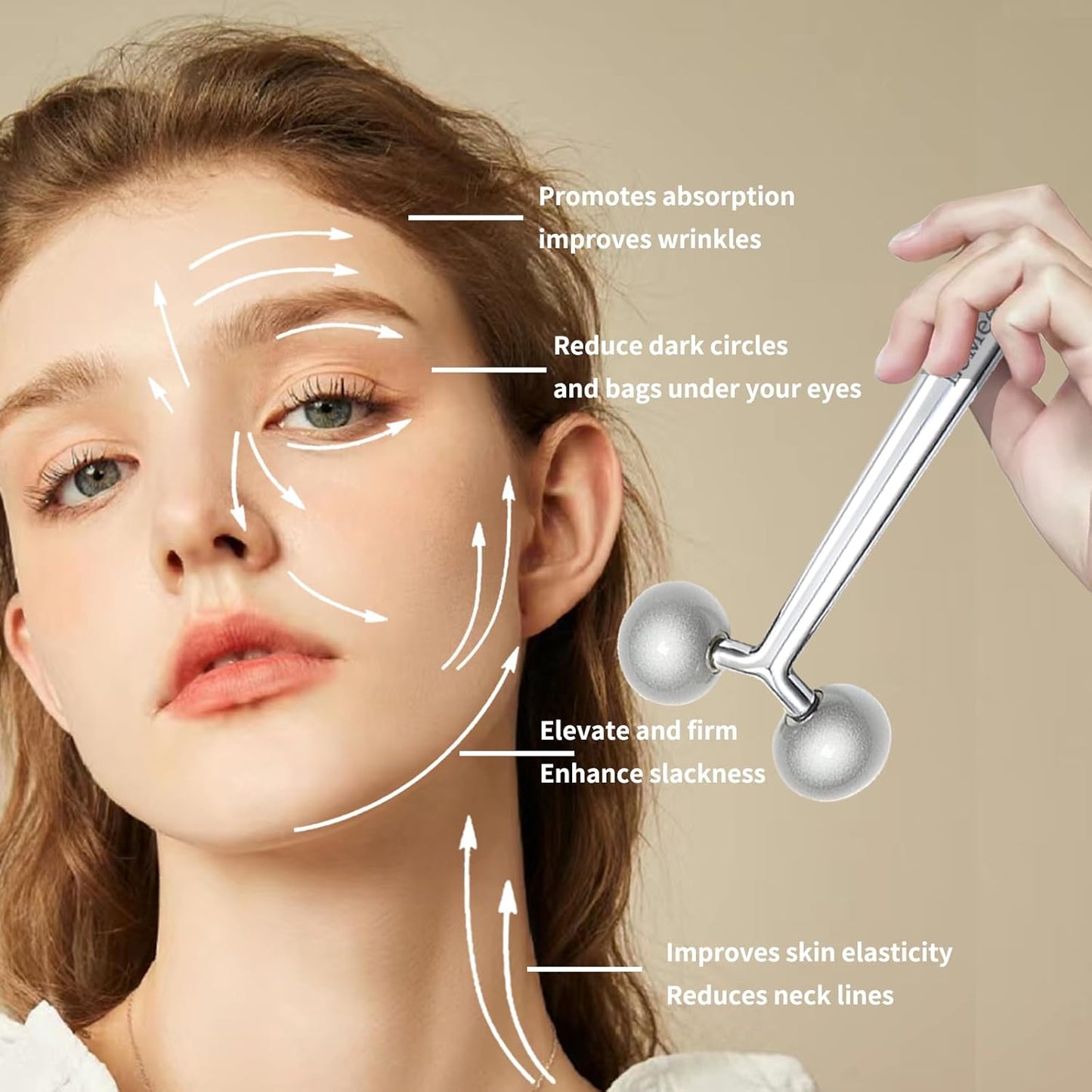 2Pcs Gua Sha Facial Tools Stainless Steel, Detailer GuaSha Set for Face Neck, Natural Skin Care Metal Gua Sha Lymphatic Drainage Face Massage Tool, Gift for Women (Detail Guasha Set)