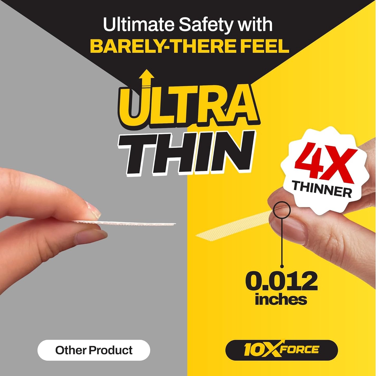 [Made in Korea] Ultra-Thin Bathtub Non Slip Stickers - Diamond Grip Anti Slip Shower Stickers with Strong Adhesive for Elderly, Safety Use (10)