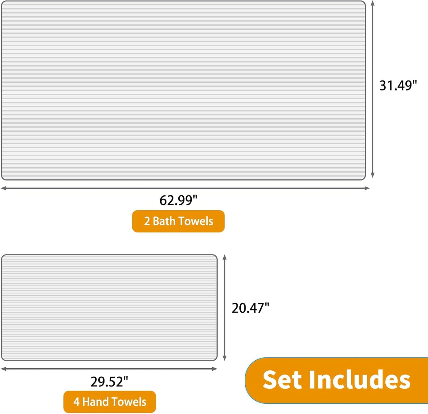 Bath Towels Set, Soft & Thick & Absorbent & Quick Dry, Hotel Towels for Bathroom Luxury, Beach Towel (Floral Dark Cyan, 2 Bath Towels+4 Hand Towels)