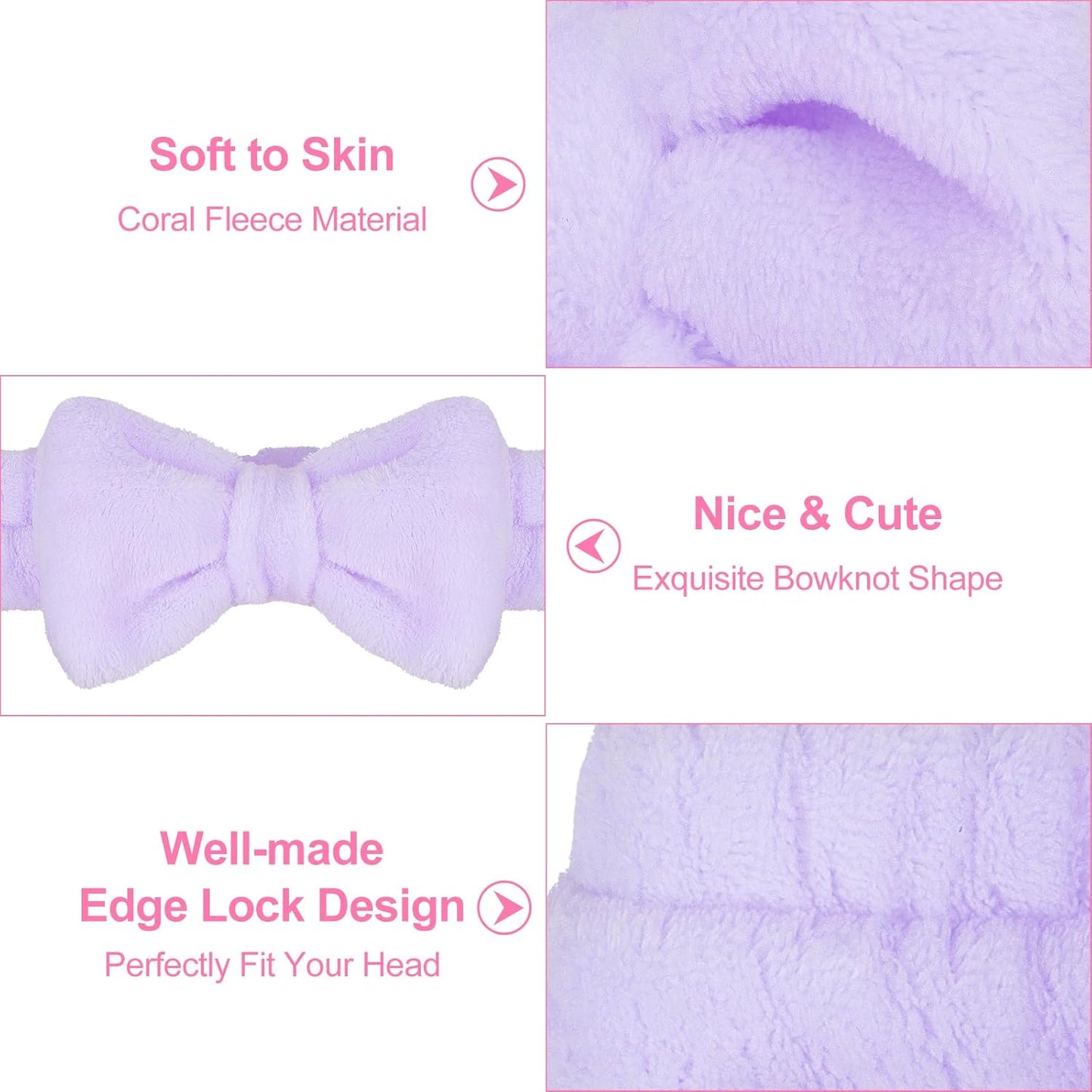 Ondder Skincare Headband for Washing Face Spa Makeup Face Wash Headband Skin Care Headbands Terry Cloth Head Band Bachelorette Party Favors Spa Party Hair Accessories Bachelorette Gifts for Bride