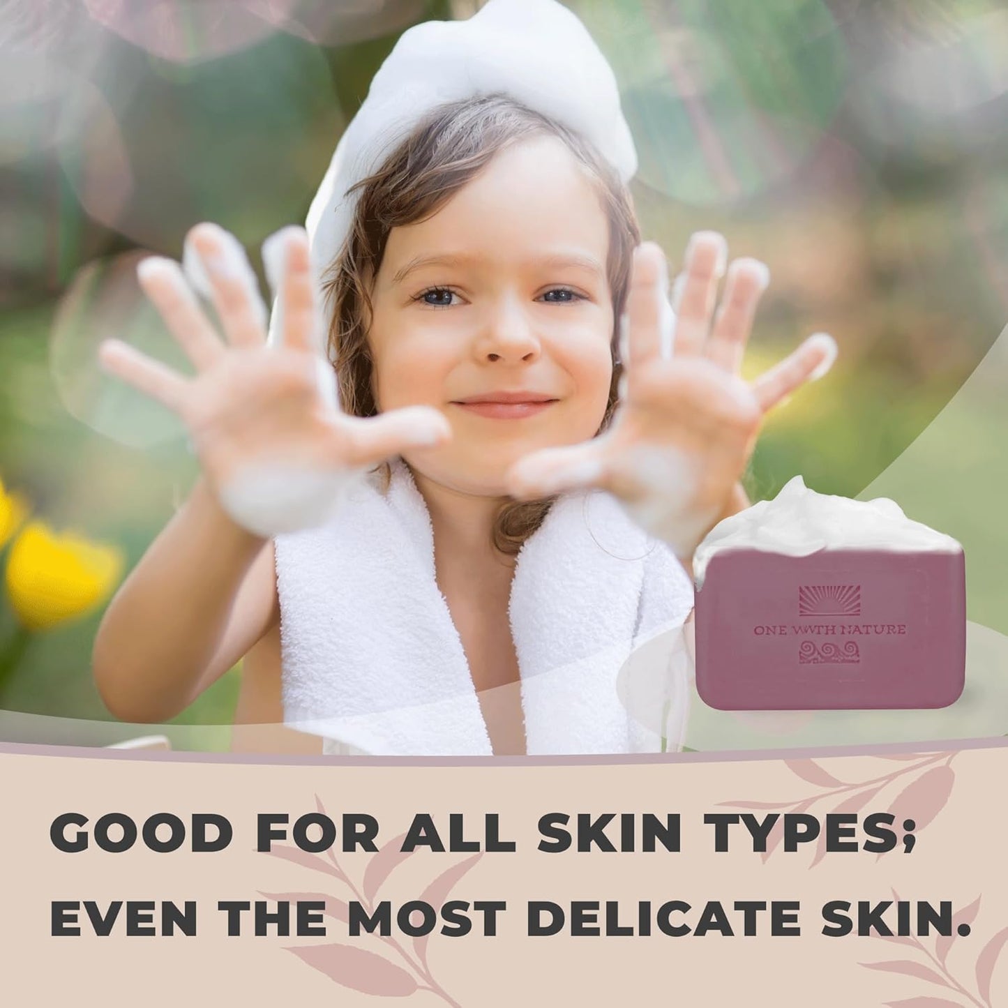 One With Nature Dead Sea Salt Sandalwood Soap 7oz 3-Pack – Purifying and Exfoliating Soap Bar with Dead Sea Minerals and Sandalwood for Face & Body, for Men & Women