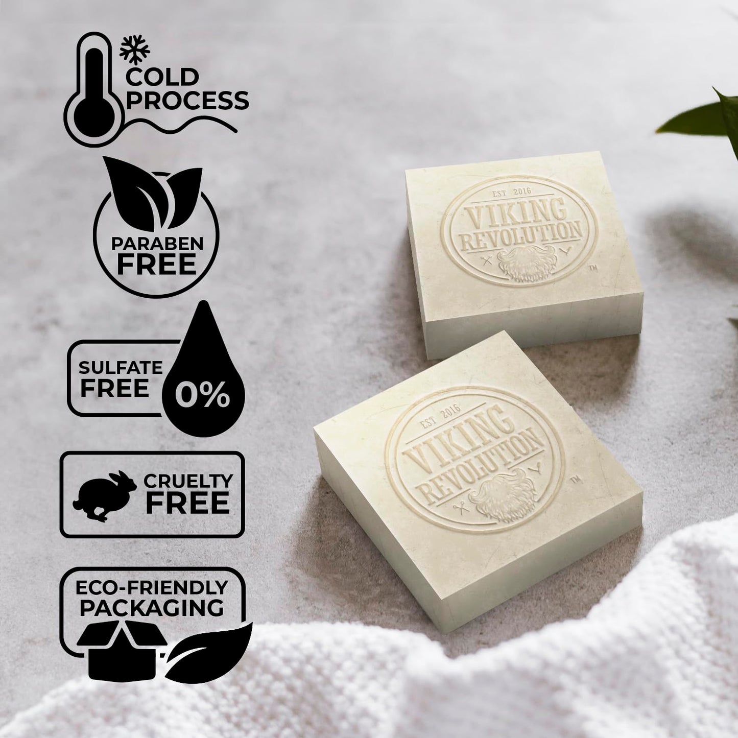 Viking Revolution Clary Sage Natural Soap for Men - Mens Soap Bar with Essential Oils Cold Pressed Bar Soap for Men - Nourishing Mens Bar Soap with Coconut Oil, Shea Oil, Almond Oil (2 Pack)