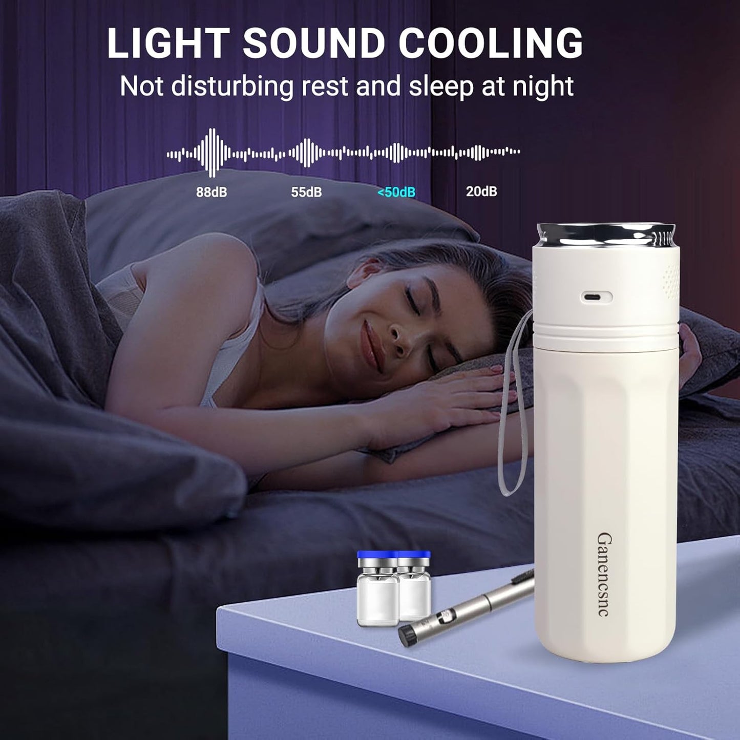 Electric Insulin Cooler Travel Case TSA Approved，USB Type-C Smart Cooling, 10000mAh Power Bank ，Large Capacity Medication Cooler for Travel ，Medical Cooler for Insulin (White, no Power Bank)