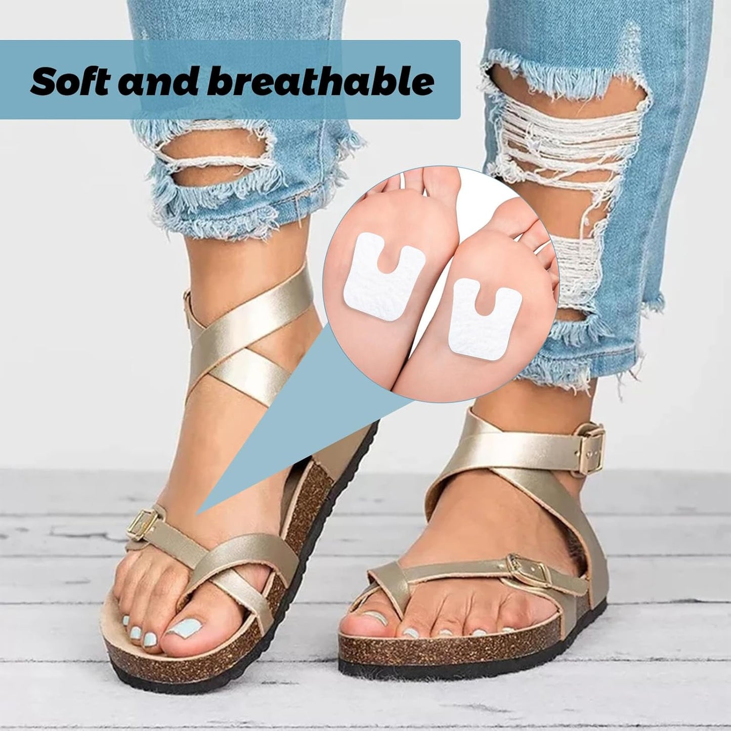 36 Pieces U Shaped Felt Pads Horseshoe Metatarsal Pads Callus Forefoot Foot Pads Pain Relief Foot Cushion Protect Calluses from Rubbing on Shoes Reduce Foot and Heel Pain(White)