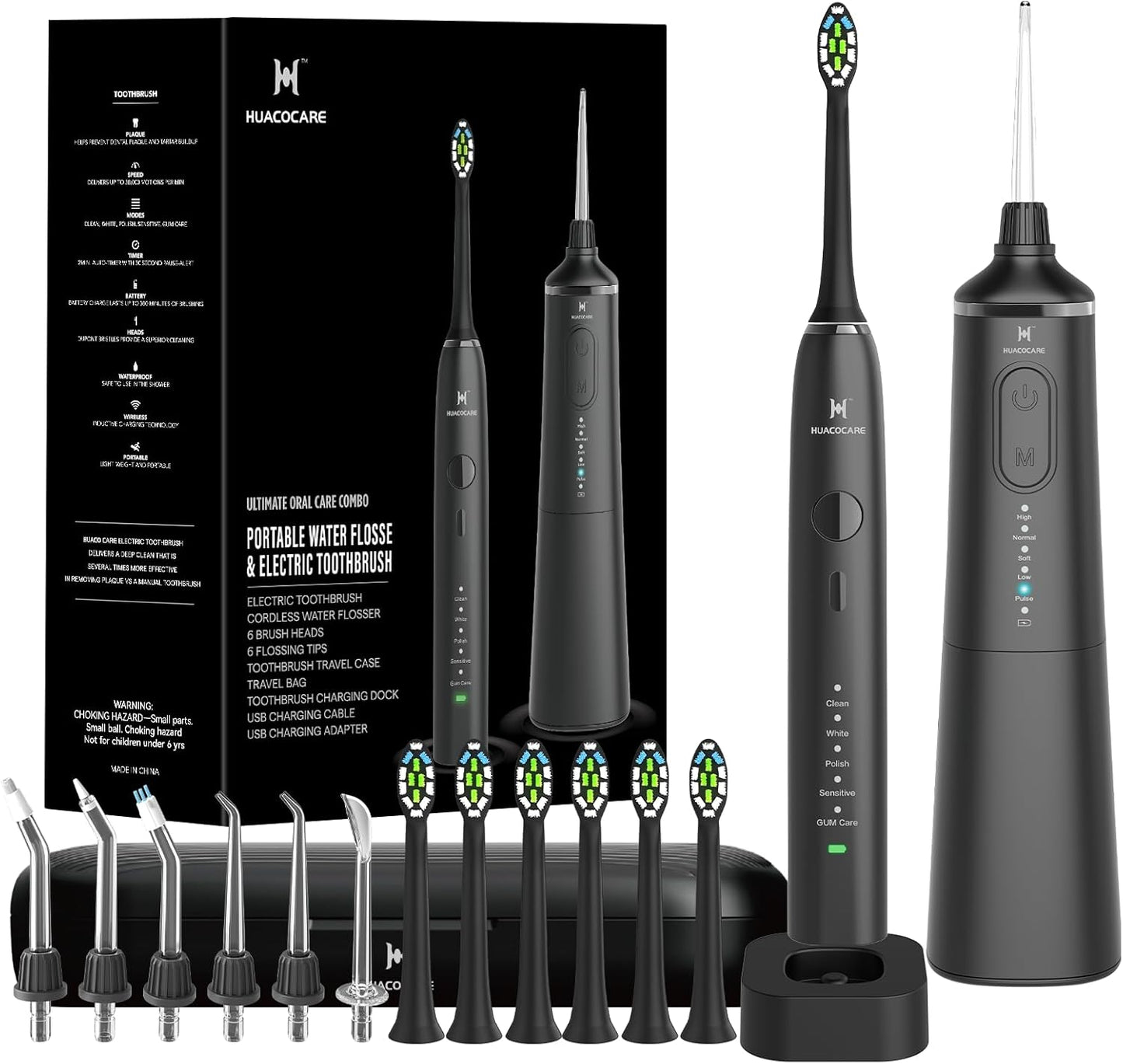 Upgraded Model Water flosser and Electric Toothbrush Combo-5 Brushing & Flossing Mode-Game-Changer for Your Oral Care Routine.2-in-1 Oral Clean Kit-for Teeth Cleaning and Gum Health