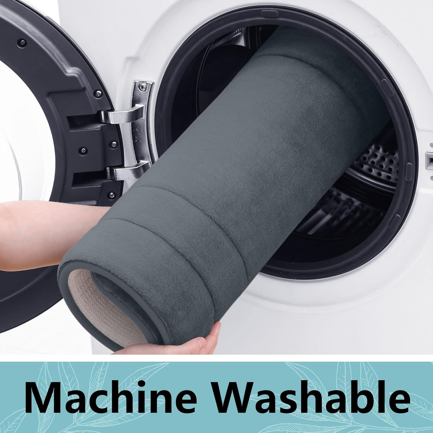 Arotive Memory Foam Bathroom Rug Mat 54x24, Ultra Soft and Absorbent Bath Mat, Machine Wash Dry, Comfortable Bath Rug Carpet for Bathroom Floor, Tub and Shower, Dark Grey