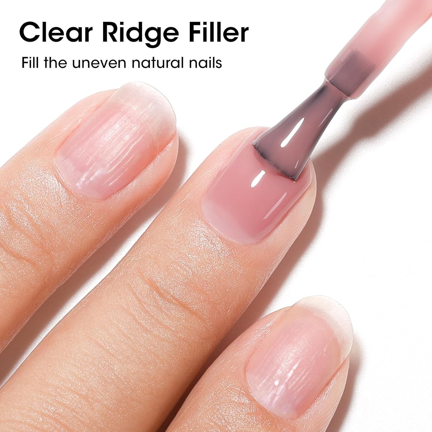 GELLEN 4-In-1 Dusty Purple Rose Illuminating Nail Concealer Base Coat Polish, Fall Sheer Mauve Nail Strengthener Ridge Filler for Nails, Smoothes Strengthens Nails, Quick Dry, Hema Free Non-toxic