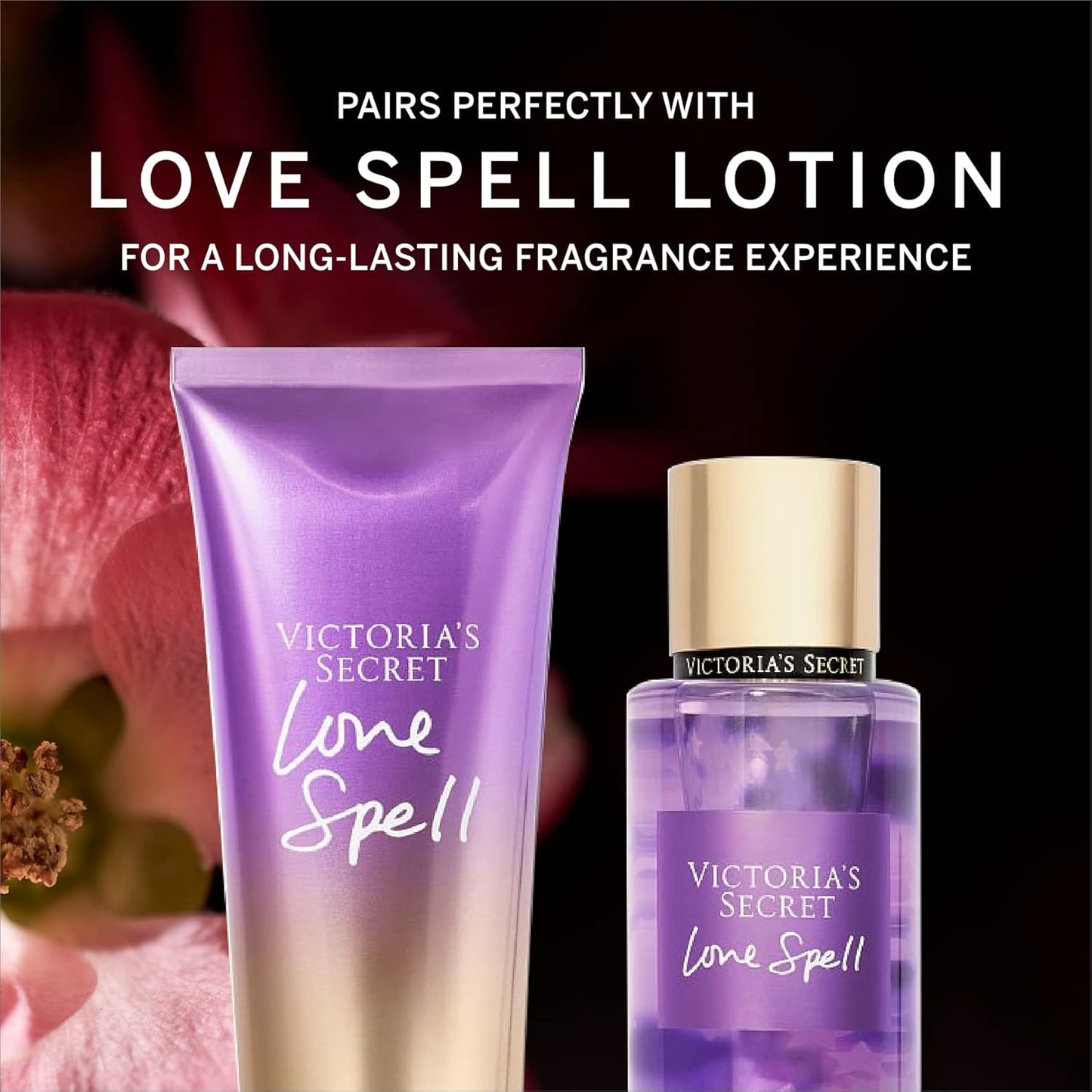Victoria's Secret Love Spell Mist, Body Spray for Women, Notes of Cherry Blossom and Fresh Peach Fragrance (8.4 oz)
