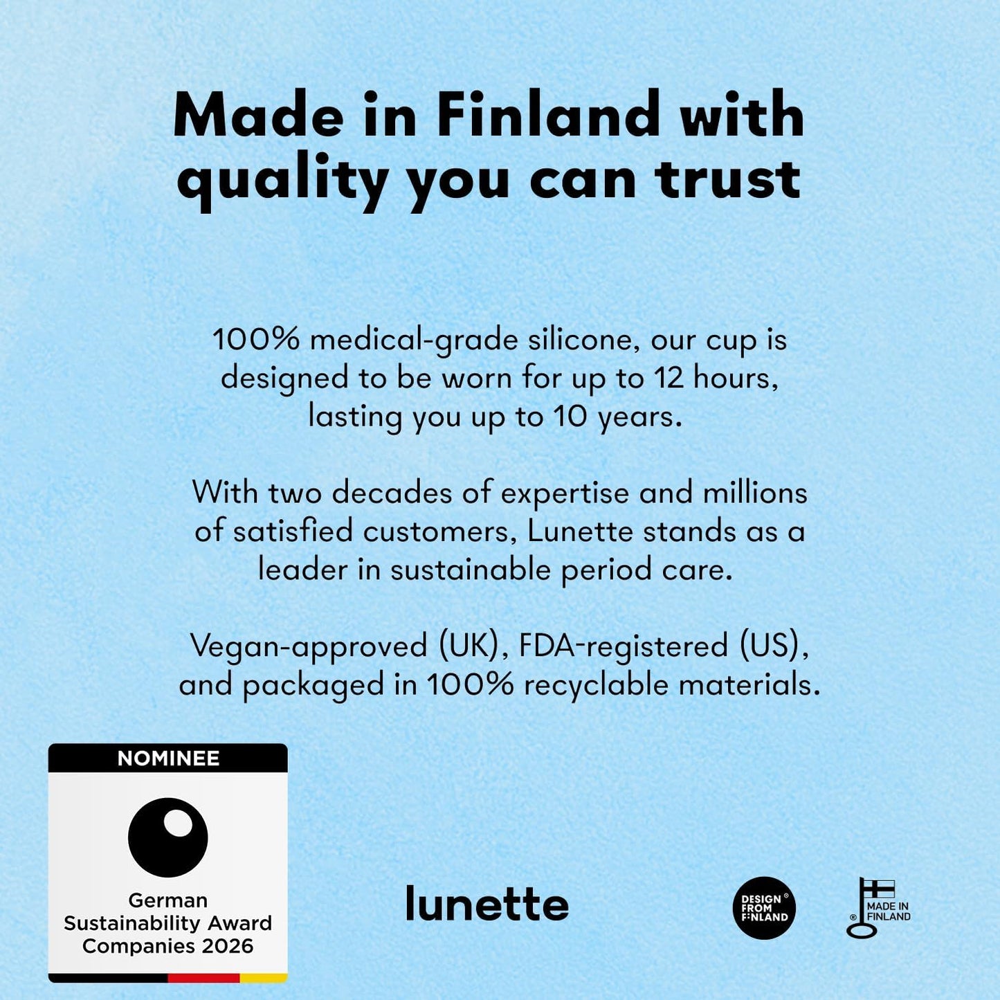 Lunette Menstrual Cup – Best Reusable Period Cup – Wear for 12 Hours and Reuse up to 10 Years, Orange Size 2 for Moderate to Heavy Flow