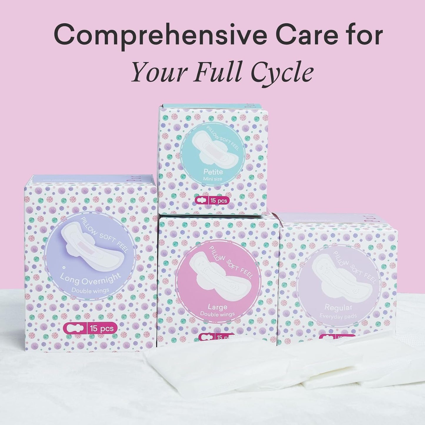 Teens Maxi Period Pads with Wings for Tweens, Organic Cotton Sanitary Pads for Teens Girls 9-14, Teen Large, 15 CT