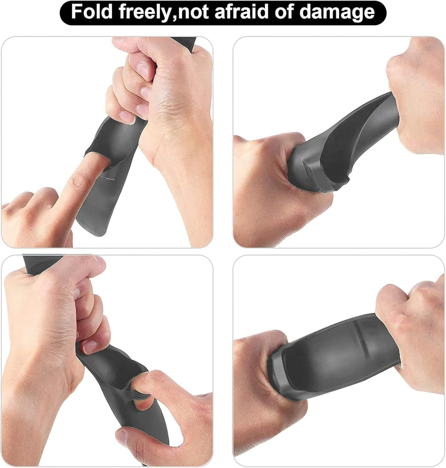 LinMei Silicone Razor Travel Case, Blue+Black, Compatible with Gillette, Parker, Merkur Razor (Gray 2pcs) (Gray 2pcs)