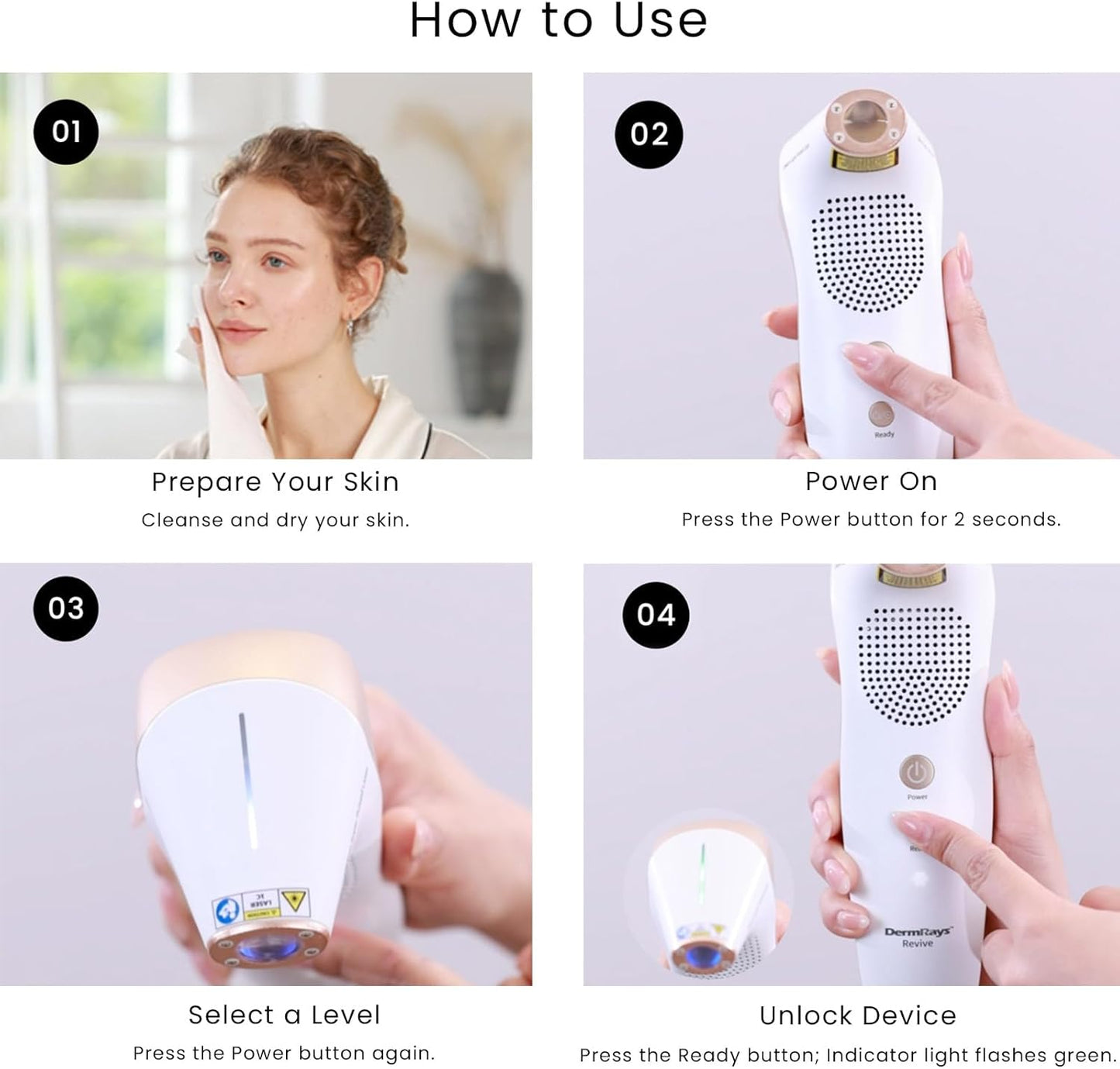 DermRays Revive Skincare for Anti-Aging, Glow Like Never Before,Multifunctional Beauty Device, Facial Massager for Home Use