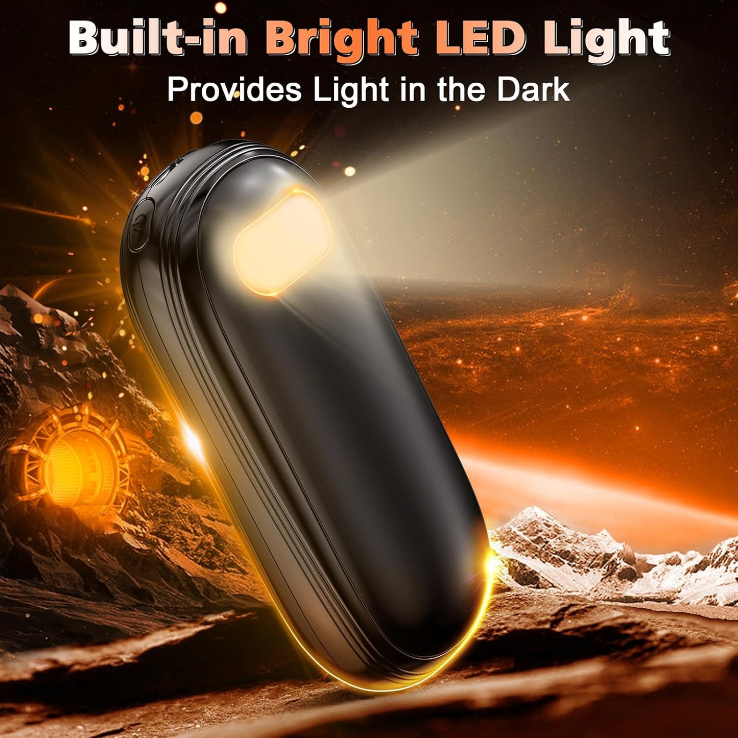 Hand Warmers Rechargeable - Electric Hand Warmers Rechargeable 2 Pack Heat Up to 131℉ with 18Hrs Warmth, Electronic Portable Pocket Heater for Golf Raynauds Camping, Gifts for Women Man