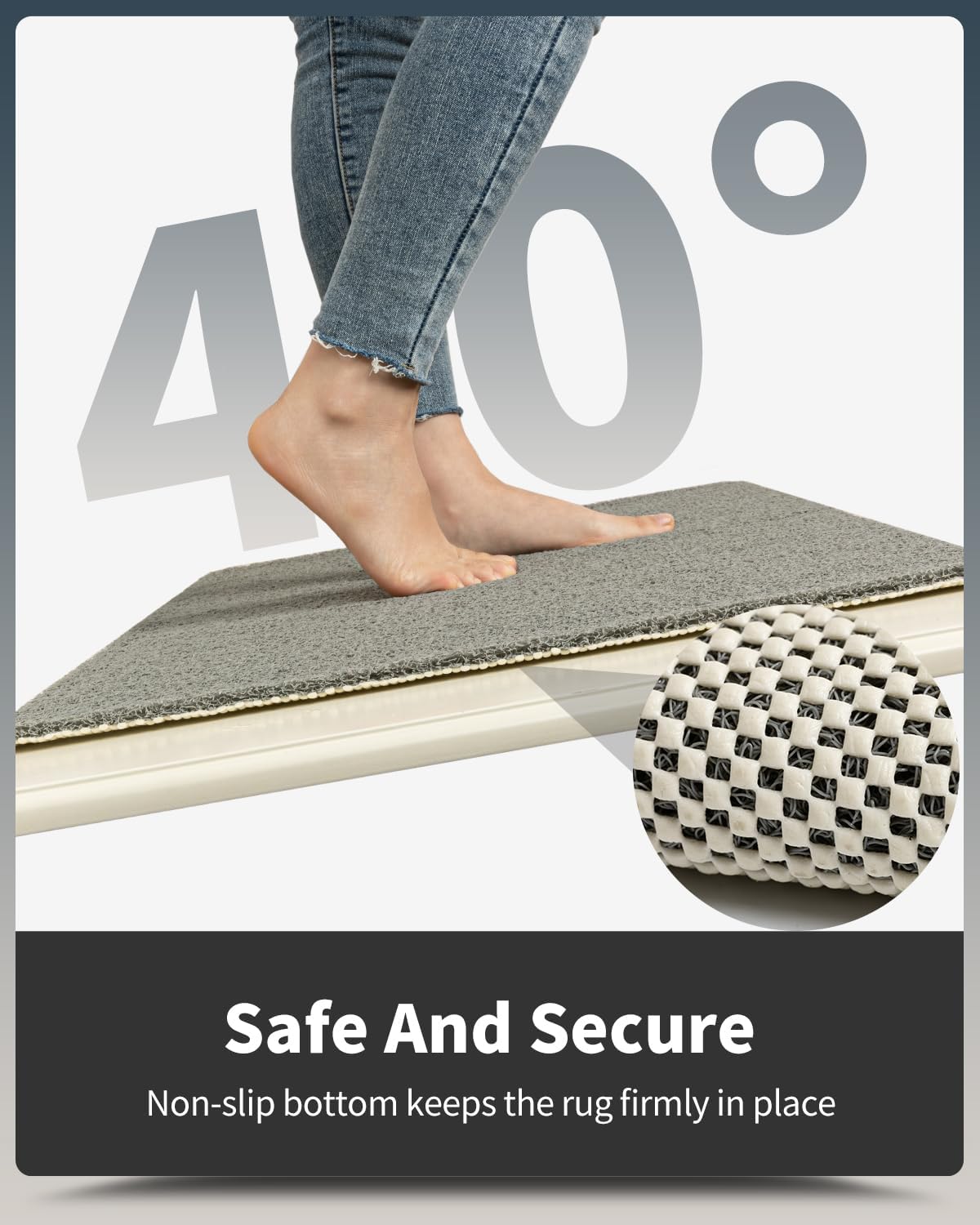 Non-Slip Bathtub Mat, 17x47 Inch Shower Mats for Bath Tub, PVC Loofah Bathroom Mats for Wet Areas, Quick Drying