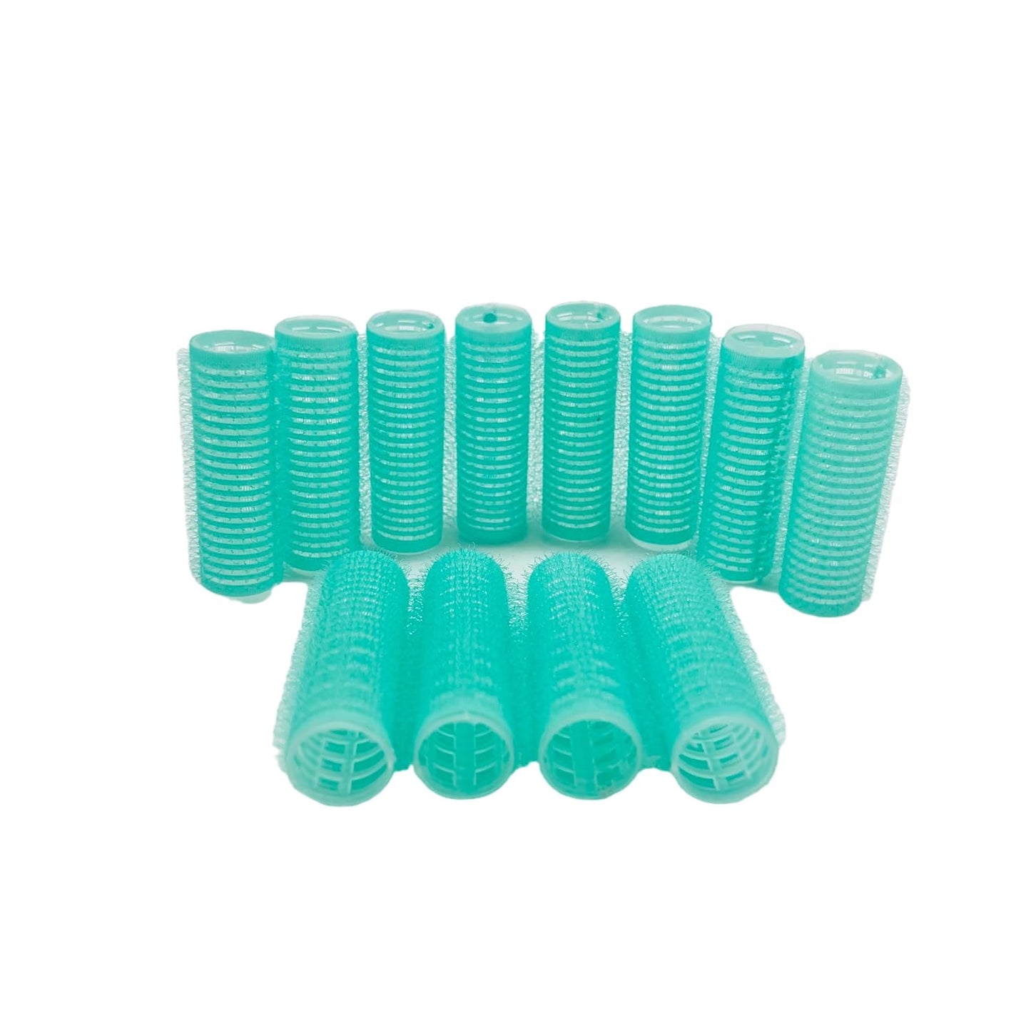 12PCS Flexi Rod Hair Roller For Medium Short Hair, Heatless Roller Hair Curler For Bangs, Aquamarine blue