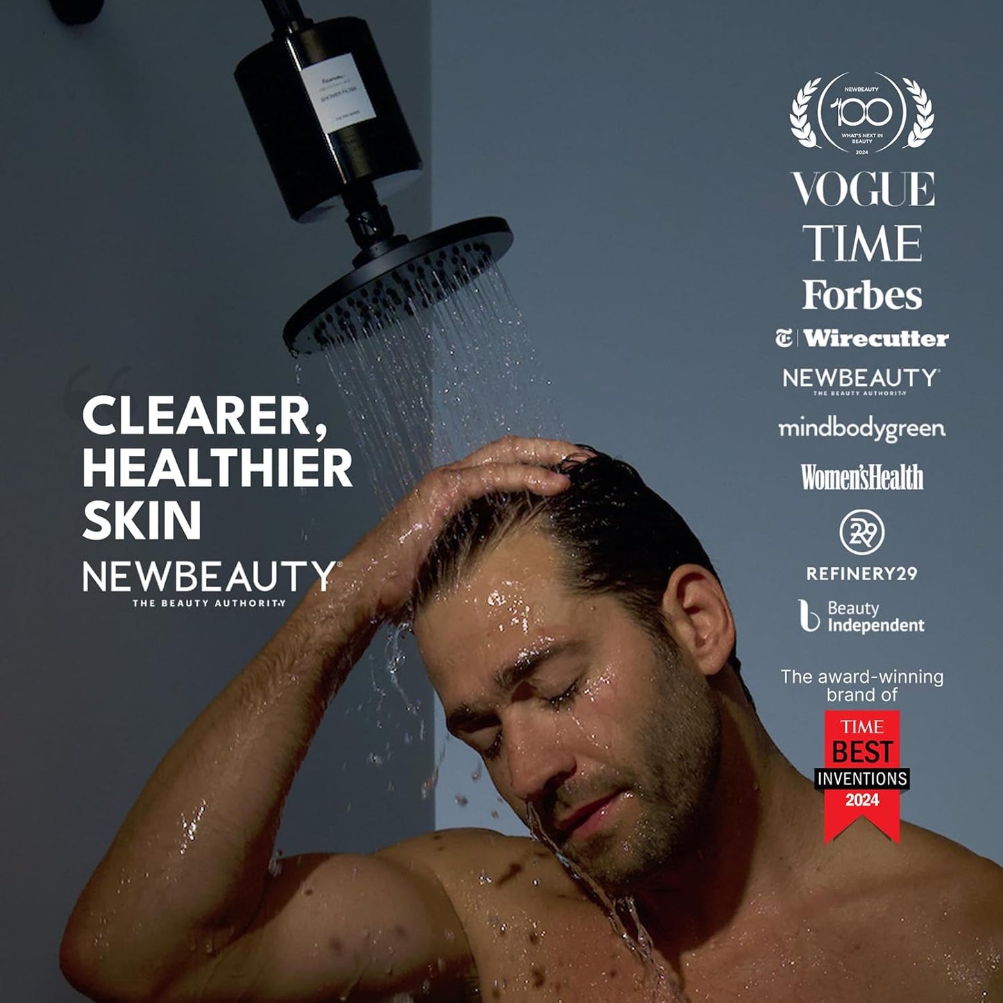 Filterbaby Pro Series Shower Filter,Doctor Developed,Metal Titanium Aluminum,Lab Tested to Reduce up to 99% Chlorine/Chloramine/Lead/Certain Hard/Heavy Metals,Great Water Pressure,Long Lasting,Black