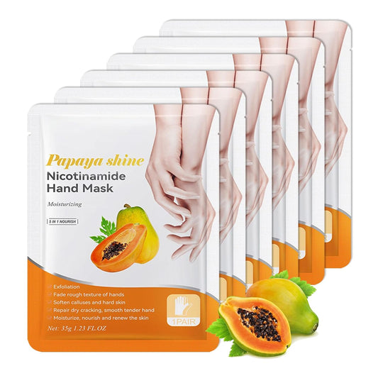 6 Pairs Hand Masks Moisturizing Gloves, Hydrating Hand Mask Moisturizer Gloves Care for Dry Cracked Hands, Smooth Long Lasting Soft Firming Hand Mask Gift Set for Men Women（N