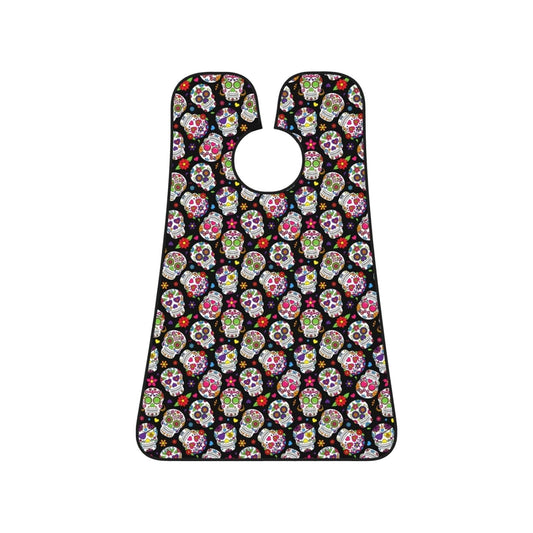 Colorful Skull Beard Bib Apron, Beard Hair Catcher For Men Shaving, Waterproof With Suction Cups