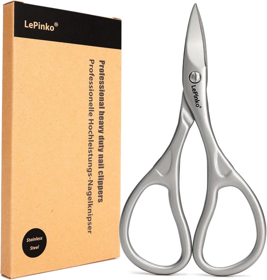 LePinko Professional Nail Scissors Kit, Micro-serrations Blades, Both for Manicure and Pedicure, Stocking Stuffers Gifts For Men and Women