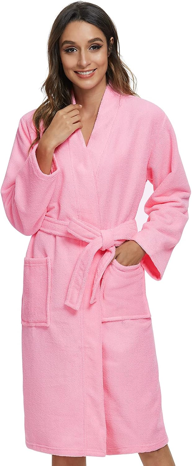Orrpally Women Kimono Robes Lightweight Terry Cloth Bathrobe Knee Length Bath Robe