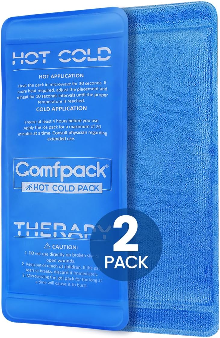 Soft Ice Packs for Sports Injuries, Long Lasting Multipurpose Gel Ice Pack with Dual Temperatures for Muscle Pain Relief & Strains, Handheld Design Cold Pack for Head, Shoulder, Knee, Ankle