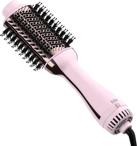 Hair Dryer Brush Blow Dryer in One, Upgraded 4 in 1 Hair Dryer and Styler Volumizer with Negative Ion Anti-frizz Ceramic Titanium Barrel Hot Air Hair Straightener Brush