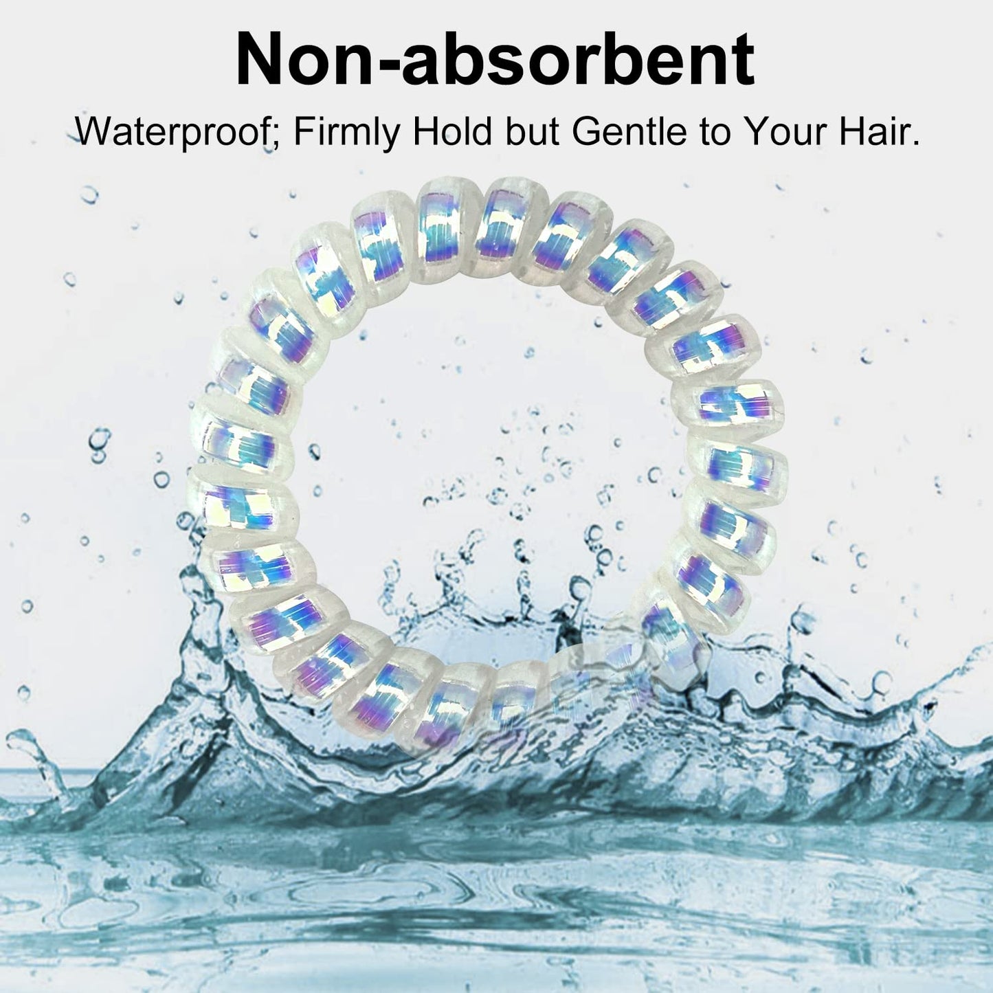 JessLab Spiral Hair Ties for Women, 10-Pack Traceless No-Damage Ponytail Holders, Coils Hair Bands for Girls, Assorted Colors