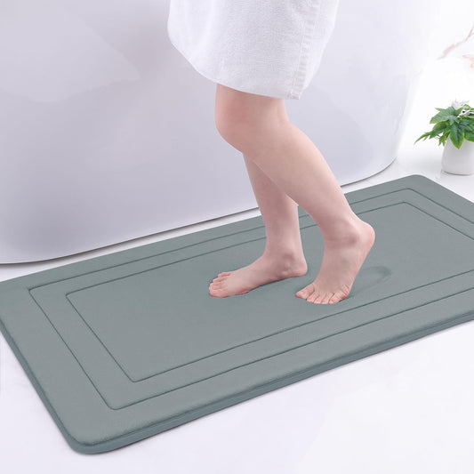 Arotive Memory Foam Bathroom Rug Mat 44x24, Ultra Soft and Absorbent Bath Mat, Machine Wash Dry, Comfortable Bath Rug Carpet for Bathroom Floor, Tub and Shower, Grey