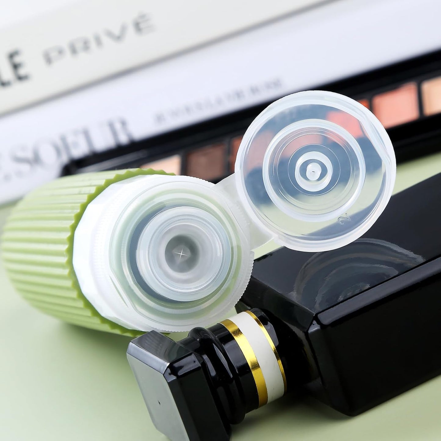 Travel Bottles for Toiletries, Tsa Approved 3oz Portable Travel Bottles, BPA Free Leak Proof Squeezable Silicone Travel Size Containers, Travel Accessories with Clear Toiletry Bag (4 Pack)