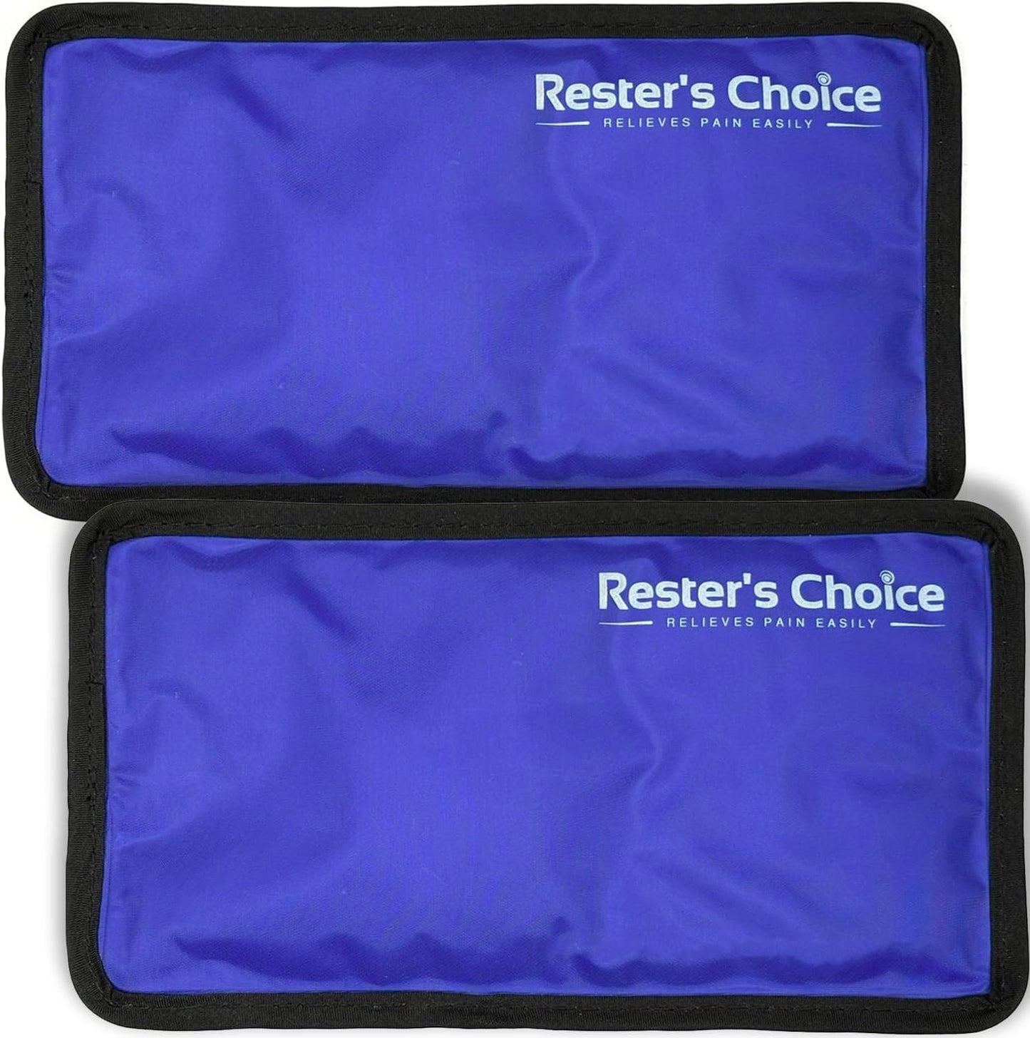 Rester's Choice Gel Cold & Hot Packs (2-Piece Set) Medium 5x10 in. Reusable Warm or Ice Packs for Injuries, Hip, Shoulder, Knee, Back Pain – Hot & Cold Compress for Swelling, Bruises, Surgery