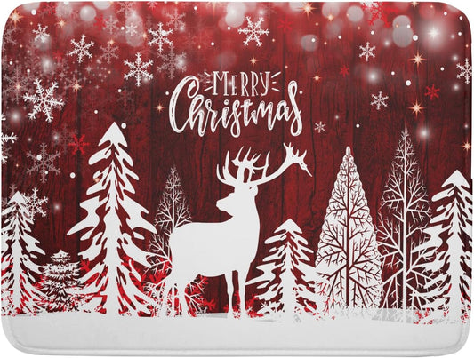 Merry Christmas Dish Drying Mats for Kitchen Counter 18x24 Inch Christmas Tree Kitchen Mat Reversible Absorbent Dish Drainer Farmhouse Dish Mats Drying Pad Dish Drainer Rack Mats for Winter Christmas