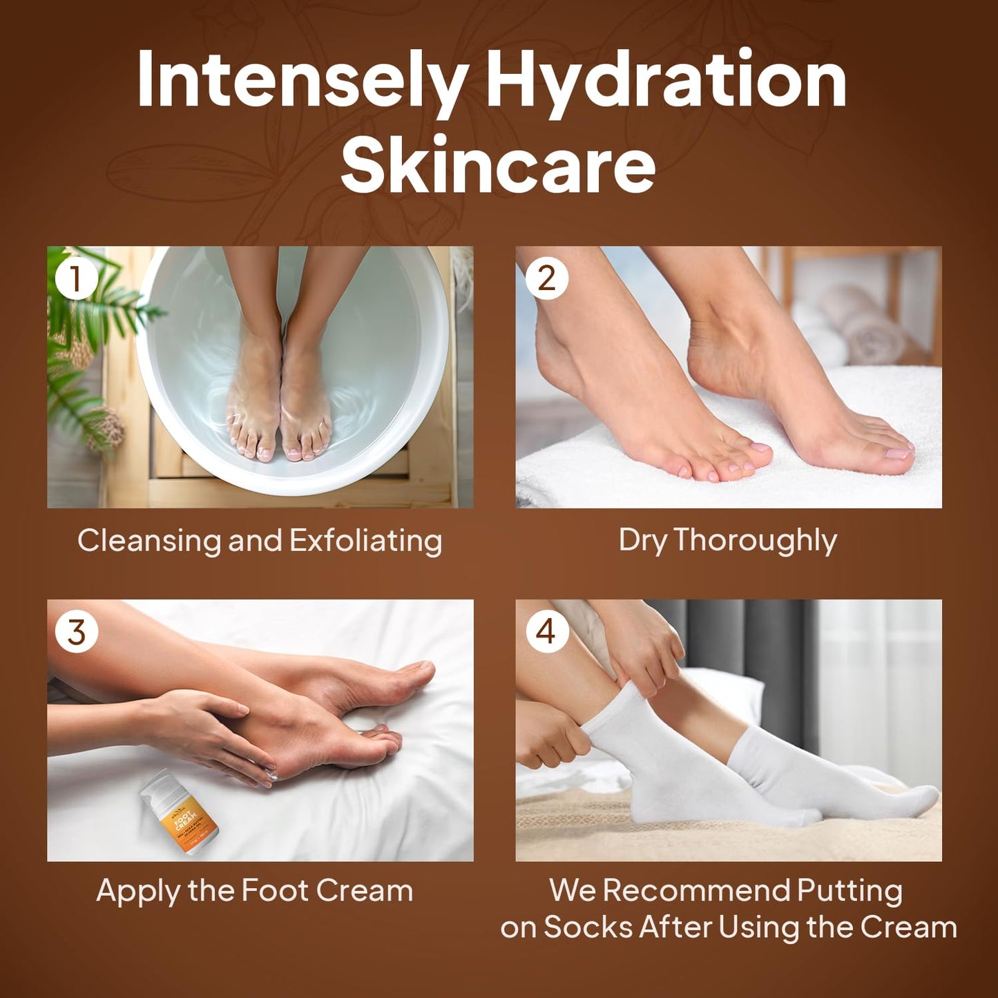 Pumice Valley 2 Pack Foot Cream for Dry Cracked Feet and Heels - Natural Moisturizer, Corn, Calluses Treatment - Skin, Body Lotion, Urea, Shea Butter, Jojoba Oil, Vitamin E 1.7 Oz