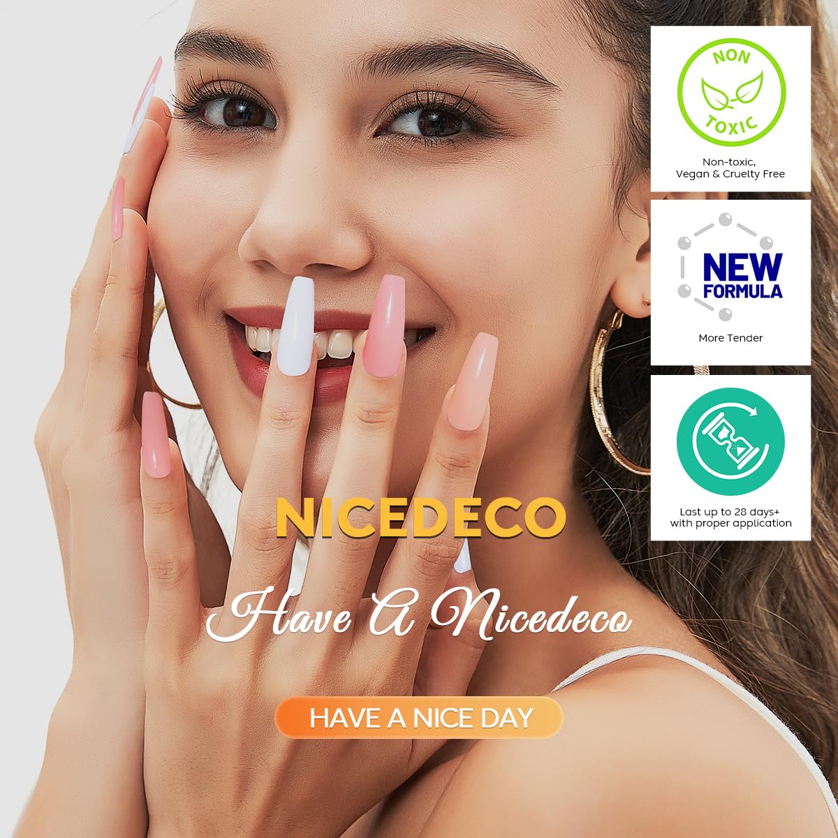 Nicedeco Hema Free Gel No Wipe Matte Top Coat 15ml Soak Off Cruelty Free Vegan Matte Finish Long Lasting Gel Nail Polish for DIY Home Nail Salon