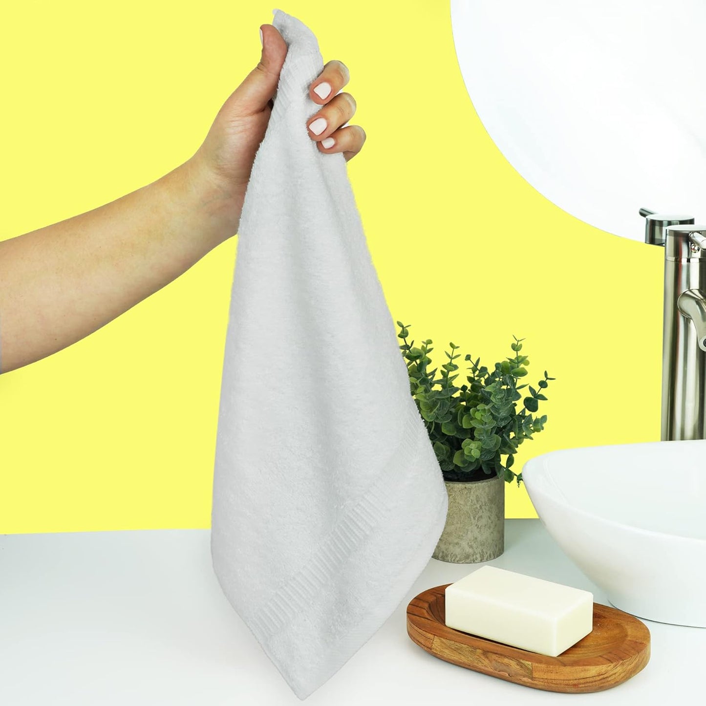 Chakir Turkish Linens Hotel & Spa Quality, Highly Absorbent 100% Cotton Turkish Washcloths (2 X 6 Random Colors - Set of 12)