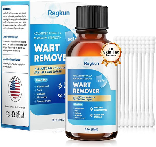 Fast-Acting Skin Tag Remover Wart Remover with Salicylic Acid, Wart Removal for Women Men, Wart Freeze Off for Plantar Wart, Flat, Common, Corn,H Wart, Callus 30ML
