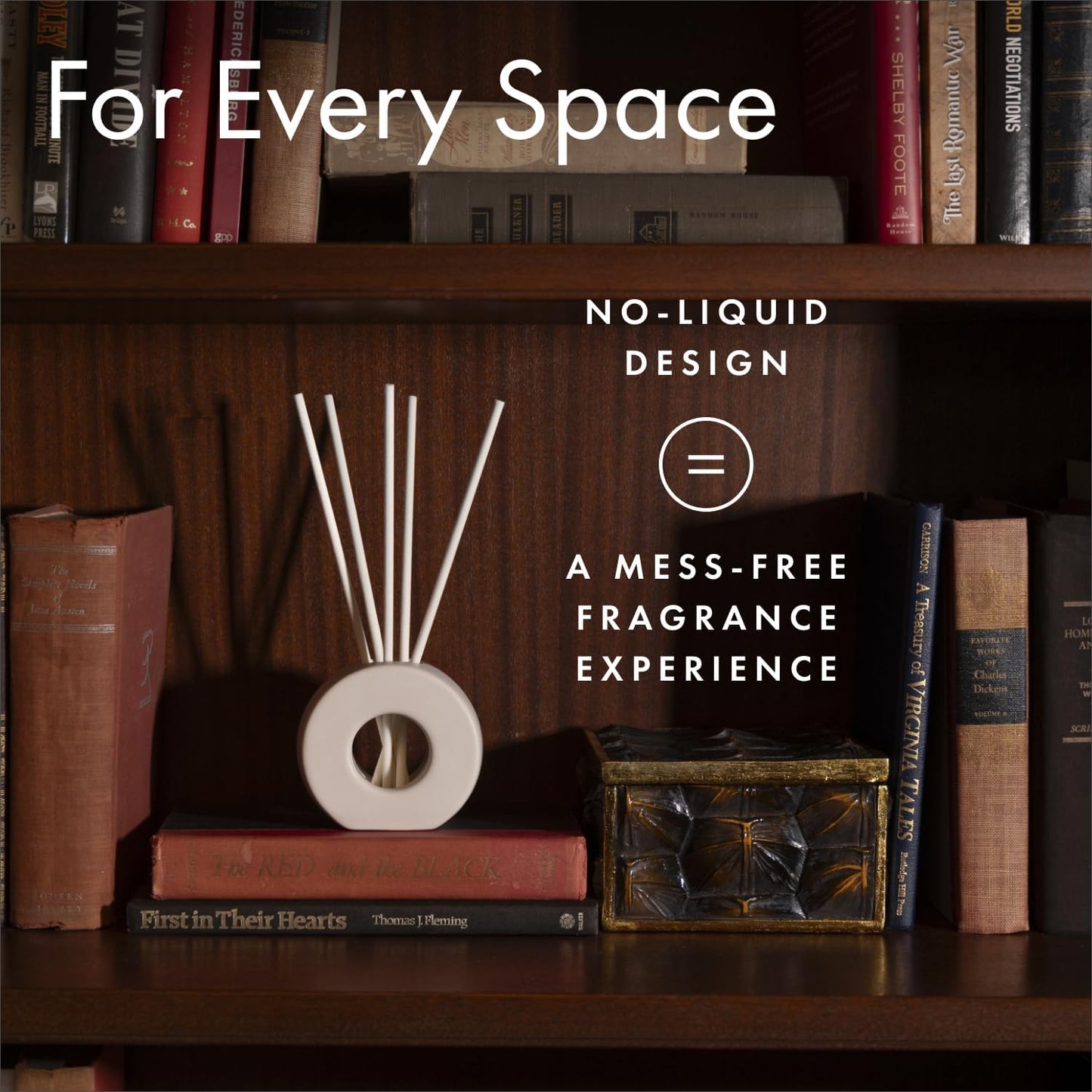 ScentAir Infused Liquidless Reeds | Includes 25 Flameless Reeds and 1 Decorative Vase, White | Essential Oil Aroma Diffuser Sticks | Fresh Spa Scents | Gifting Fragrance | Green Clover & Aloe