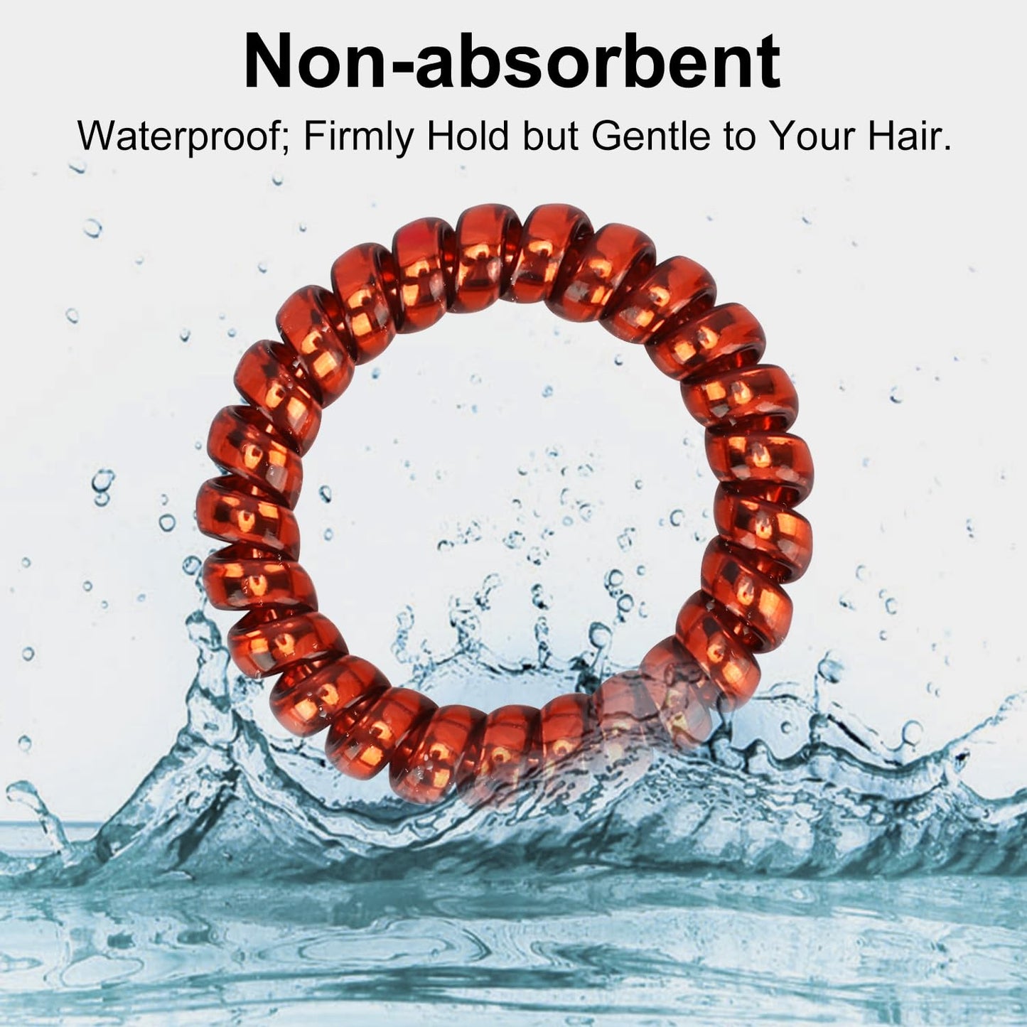 JessLab Spiral Hair Ties for Women, 10-Pack Traceless No-Damage Ponytail Holders, Coils Hair Bands for Girls, Assorted Colors