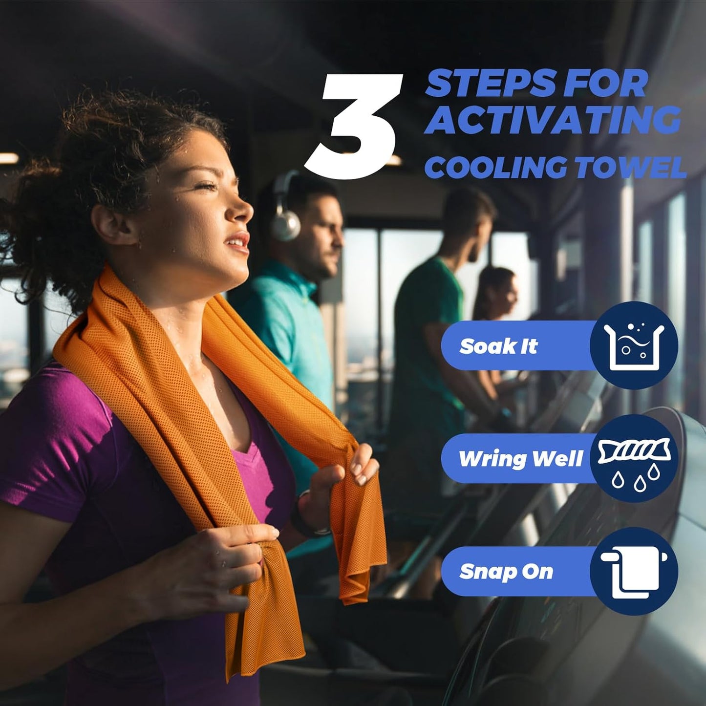 Cooling Towels for Neck and Face 10 Pack, 40x12’’ Soft Breathable Sweat Towels, Microfiber Sport Towel for Yoga, Gym, Workout, Running, Golf, Travel, Cooling Neck Wrap for Hot Weather