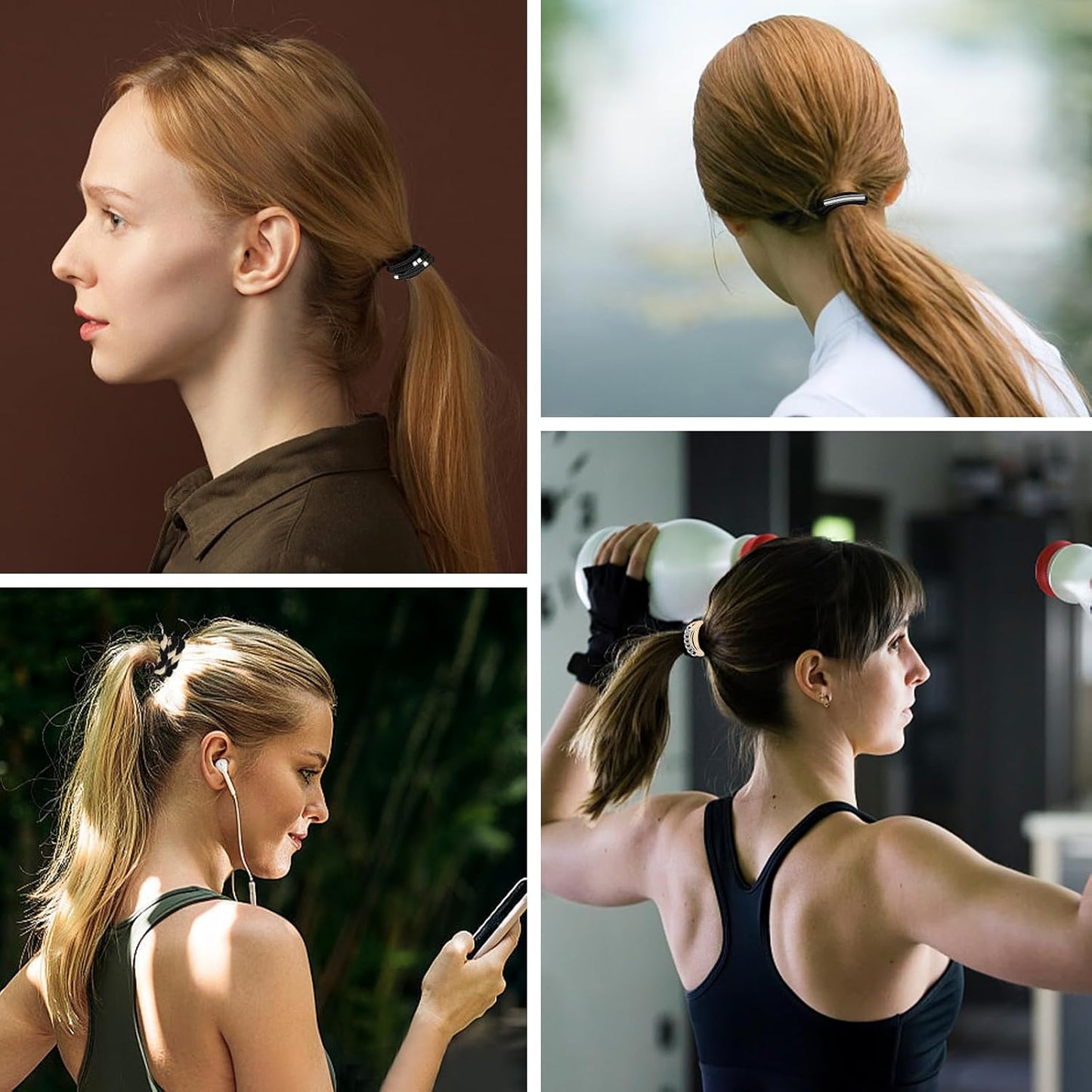 Hair Tie Bracelet, 5 Pcs Boho Hair Ties For Girls and Women, Elastic Hair Ties, Hair Bands For Ponytails, Ponytail Holder For Daily Life, Sport, Cooking, Working (Set 11)