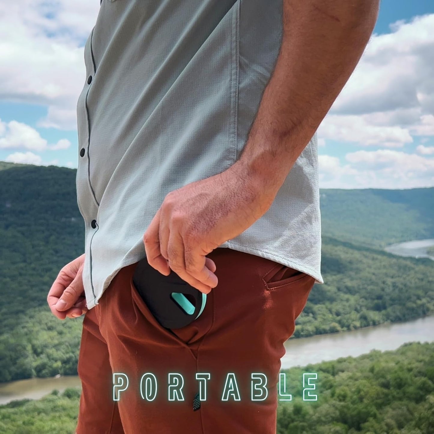 Travel RX Pill Case by Type Two Labs – Weekly 7 Day Pill Box, Compact Magnetic Organizer for Pills fits Purses or Pockets, Rugged Daily Caddy Holds Vitamins, Supplements, Medication. (PNW Green)