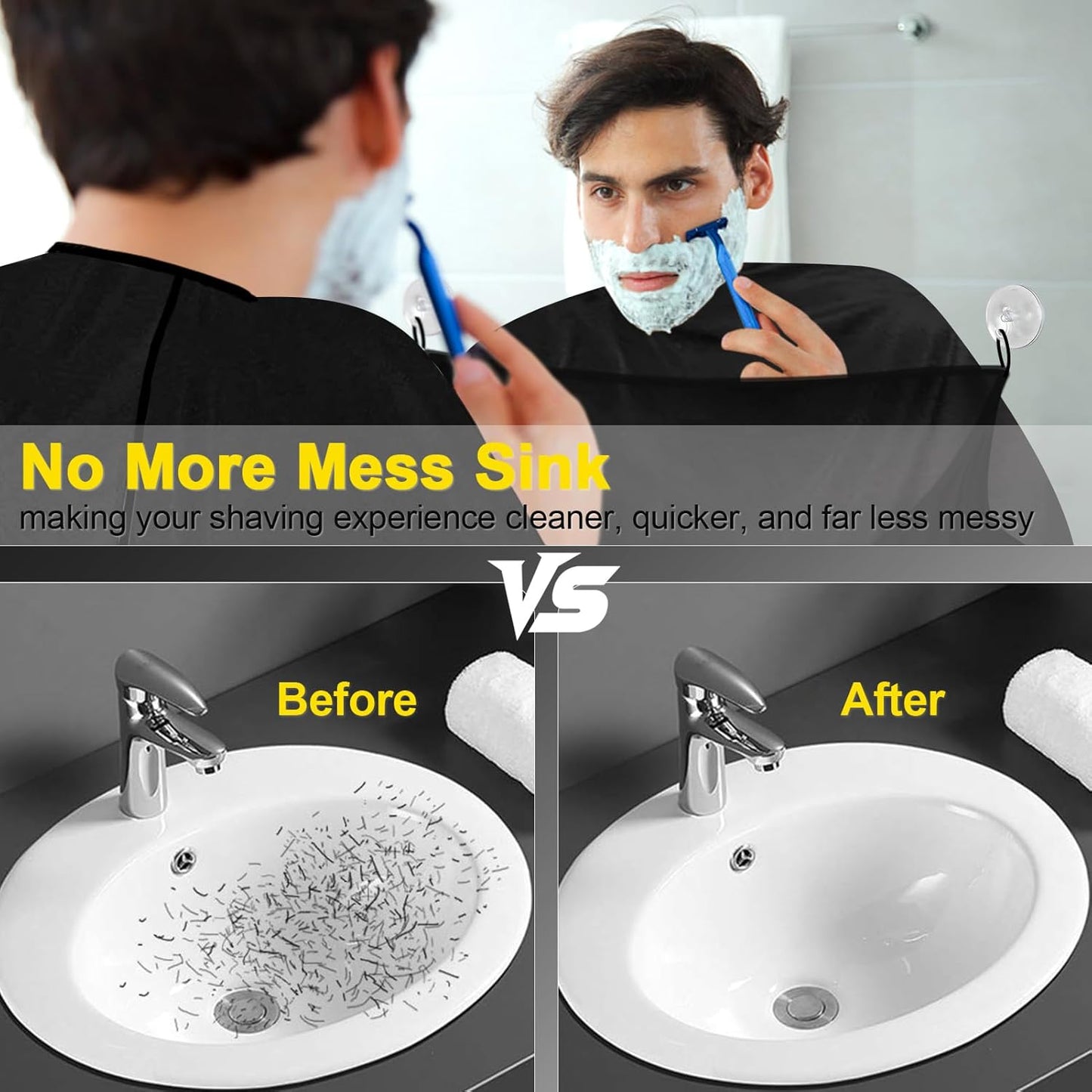 Beard Bib Beard Apron,Dad Fathers Day Gift,Beard Trimming Catcher Bib,Hair Catcher,Gifts for Men Anniversary Valentines Day,Stocking Stuffers Christmas Gifts for Him