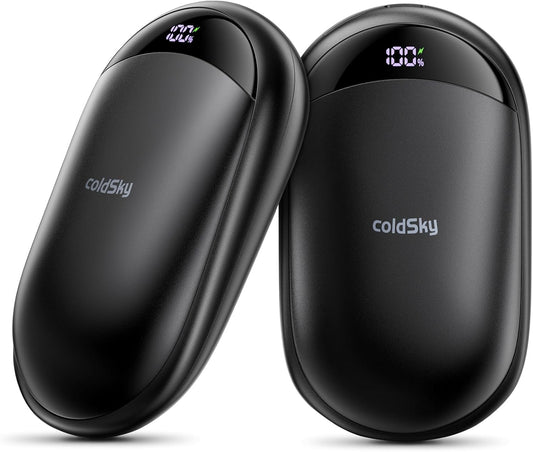 Hand Warmers Rechargeable 2 Pack Magnetic Electric Hand Warmer with Digital Display, Portable Pocket Hand Warmer, for Men Women, Outdoors, Games, Camping, Hunting