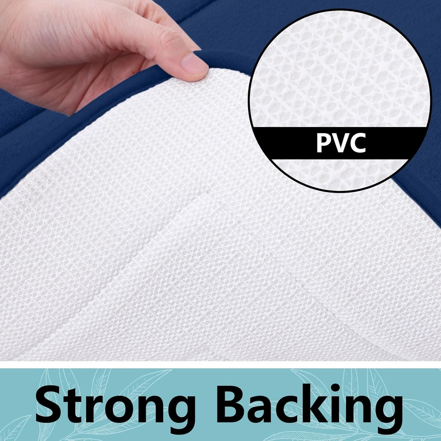 Arotive Memory Foam Bathroom Rug Mat 59x24, Ultra Soft and Absorbent Bath Mat, Machine Wash Dry, Comfortable Bath Rug Carpet for Bathroom Floor, Tub and Shower, Navy